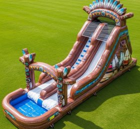 T8-5445 American Indian Theme Inflatable Water Slide