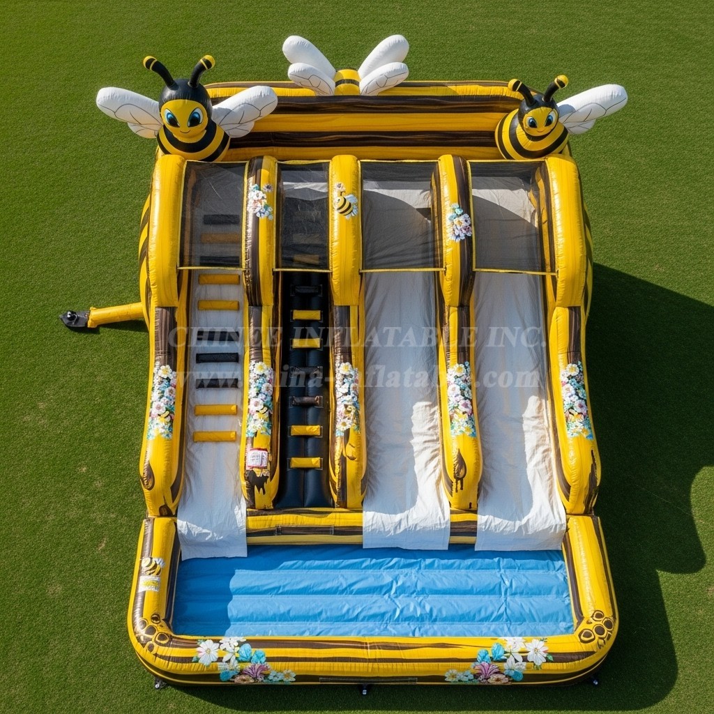T8-5458 Bee Theme Inflatable Water Slide