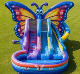 T8-5464 Butterfly Theme Inflatable Water Slide