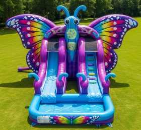 T8-5466 Butterfly Theme Inflatable Water Slide