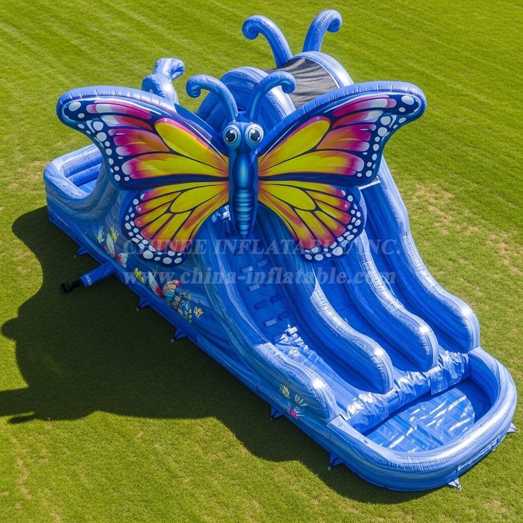T8-5468 Butterfly Theme Inflatable Water Slide