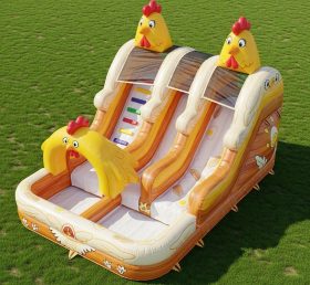 T8-5484 Chicken Theme Inflatable Water Slide