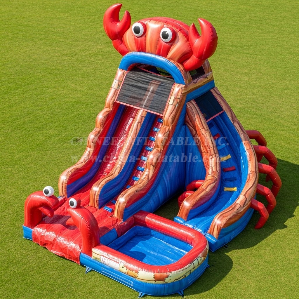T8-5516 Crab Theme Inflatable Water Slide