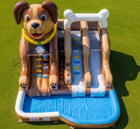 T8-5539 Dog Theme Inflatable Water Slide