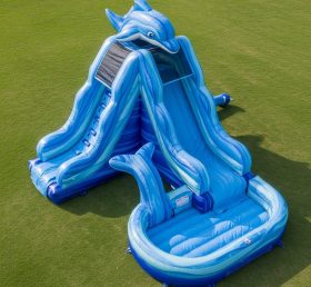 T8-5545 Dolphin Theme Inflatable Water Slide