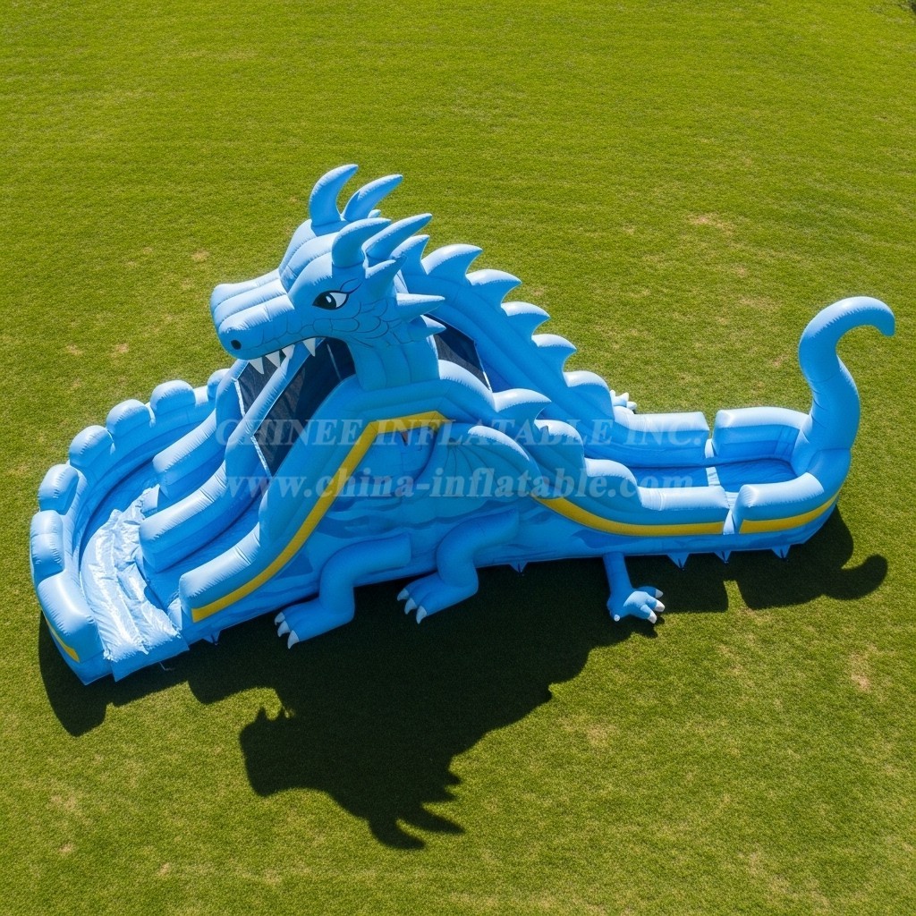 T8-5548 Dragon Theme Inflatable Water Slide