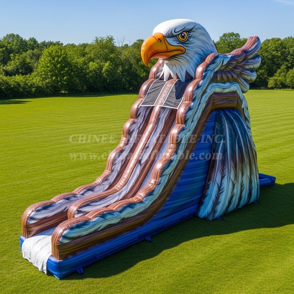 T8-5557 Eagle Theme Inflatable Water Slide