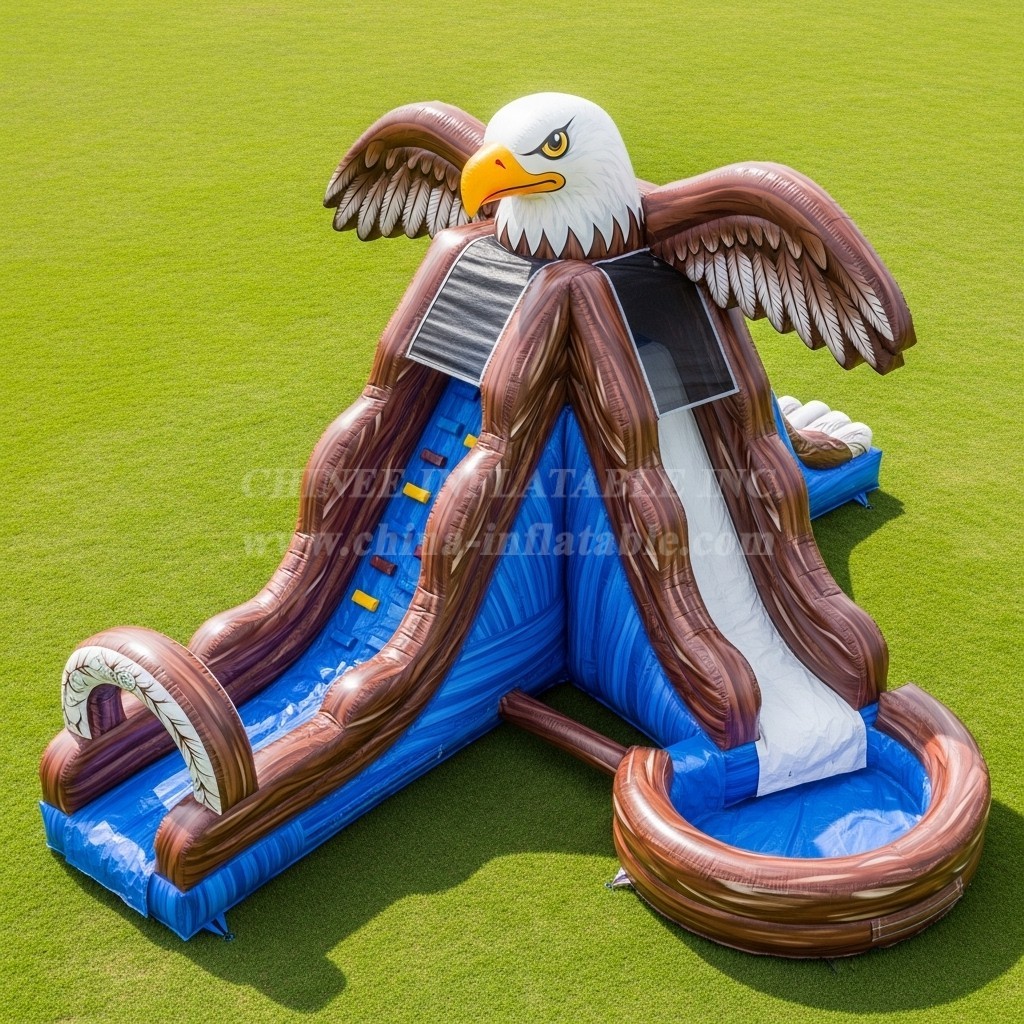 T8-5558 Eagle Theme Inflatable Water Slide