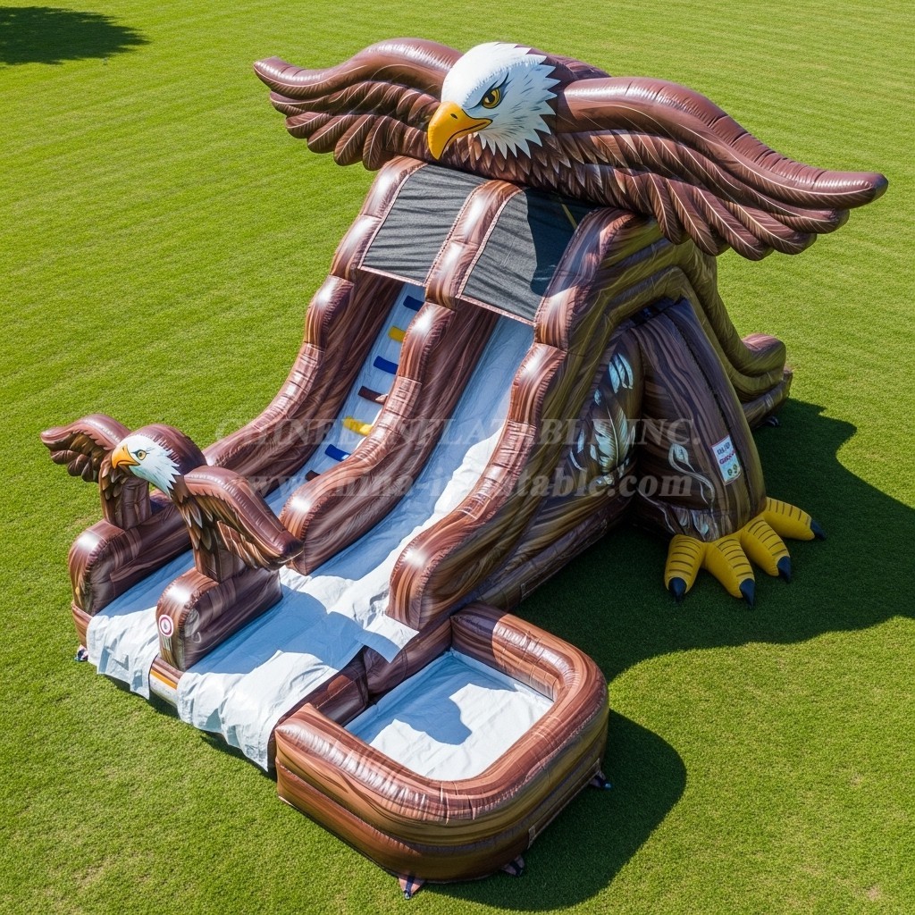 T8-5559 Eagle Theme Inflatable Water Slide