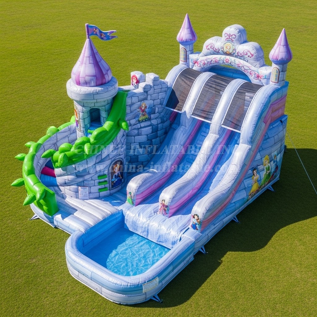 T8-5578 Fairy Tale Theme Inflatable Water Slide