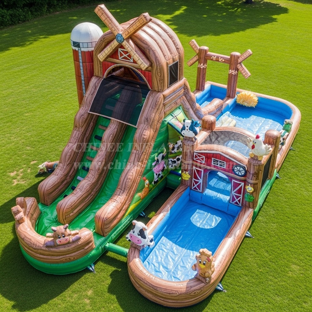 T8-5585 Farm Theme Inflatable Water Slide