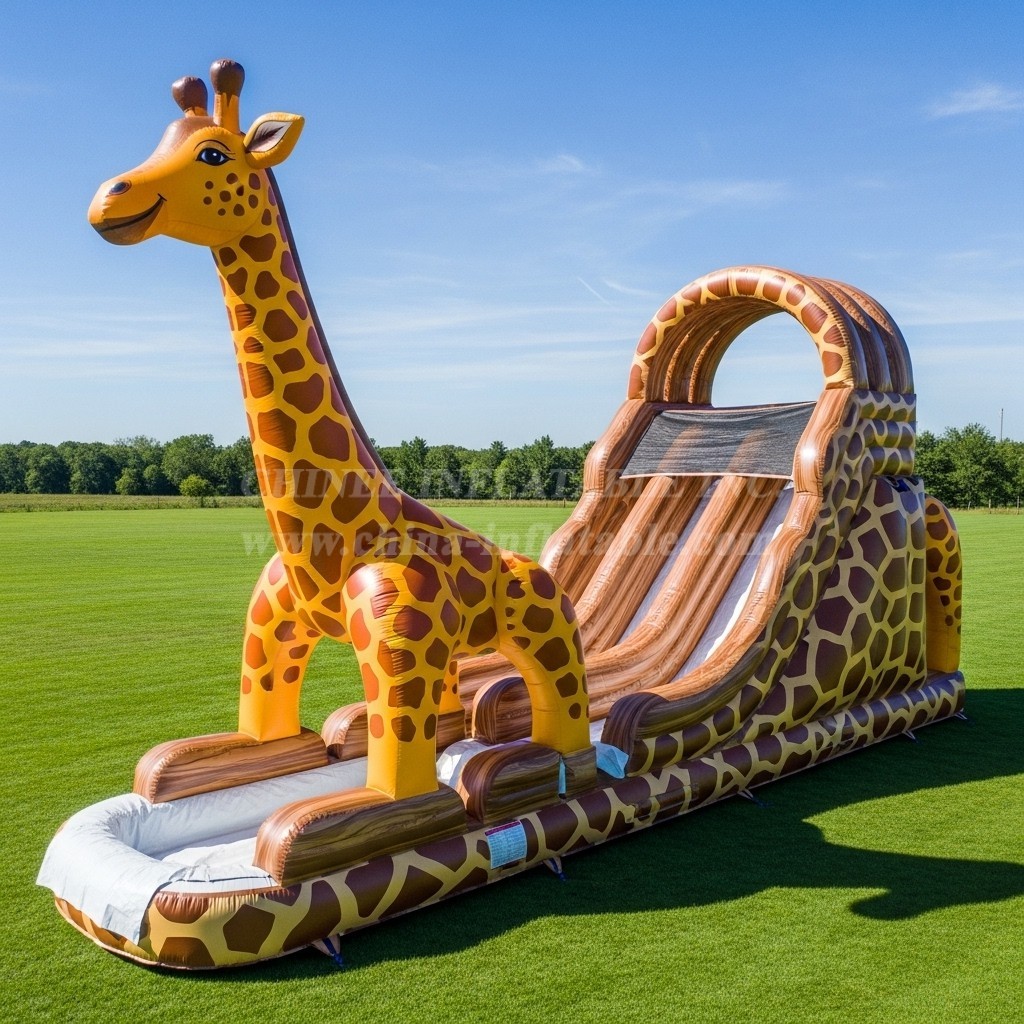 T8-5611 Giraffe Theme Inflatable Water Slide