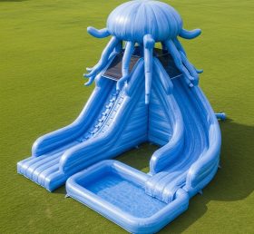 T8-5636 Jellyfish Theme Inflatable Water Slide