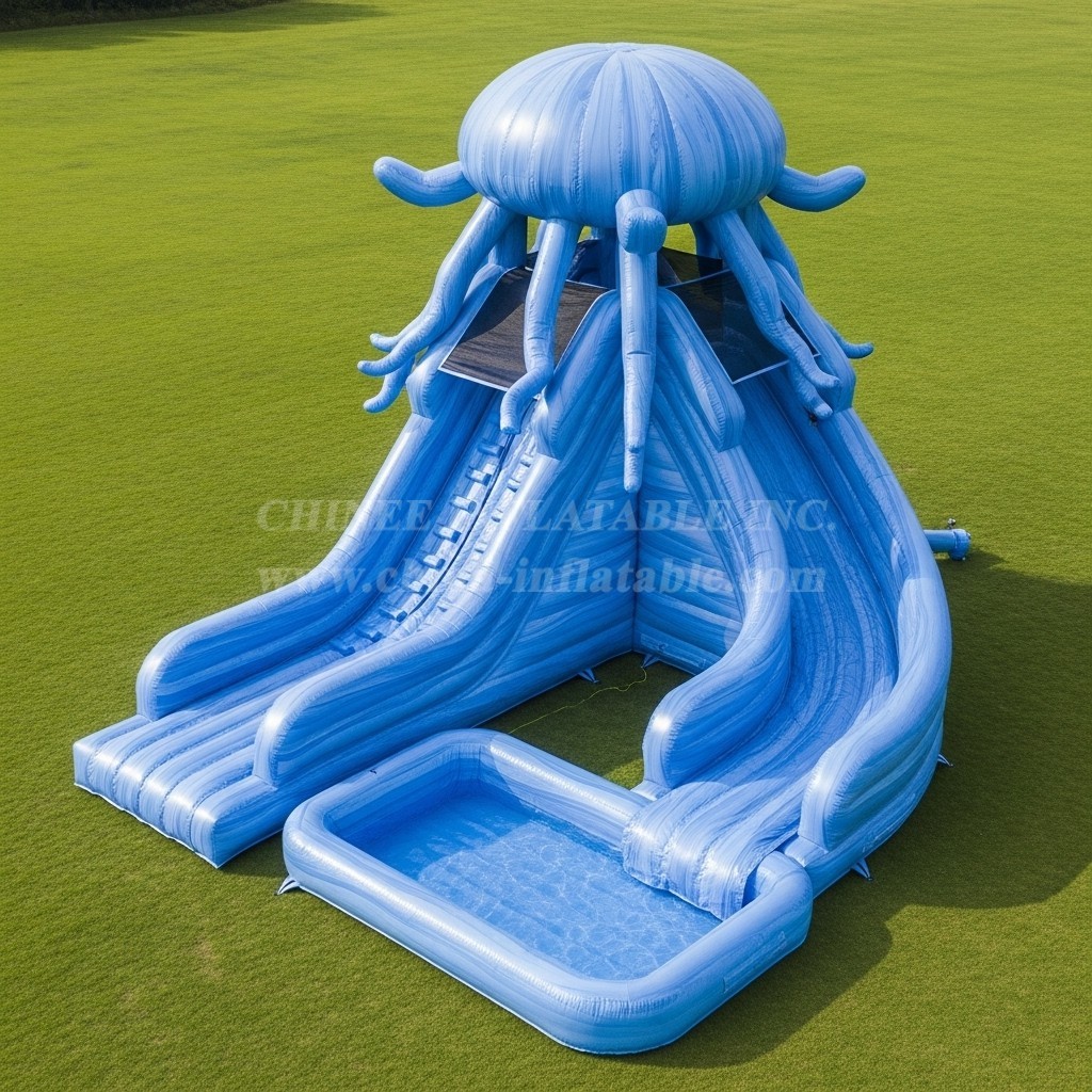T8-5636 Jellyfish Theme Inflatable Water Slide