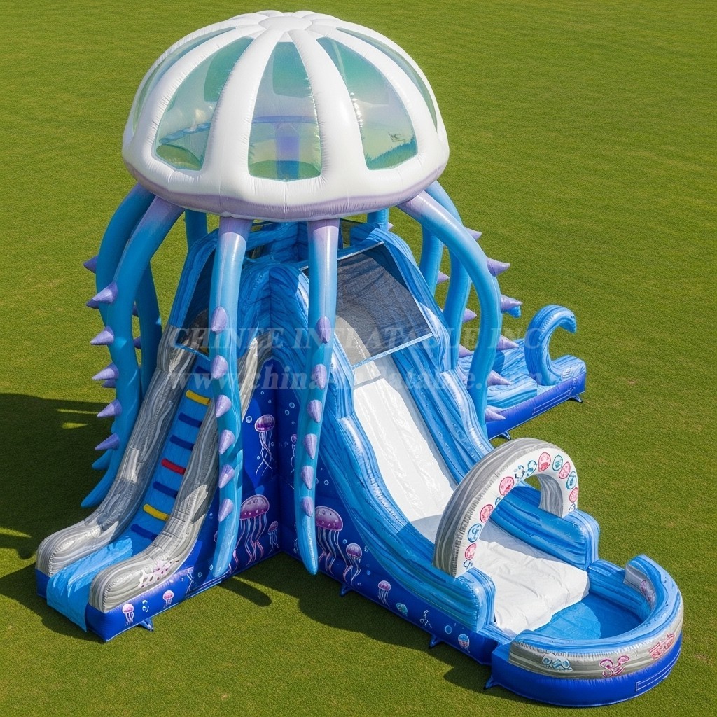 T8-5638 Jellyfish Theme Inflatable Water Slide