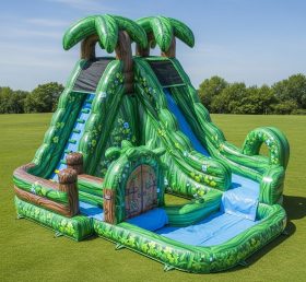 T8-5675 Magic Forest Theme Inflatable Water Slide