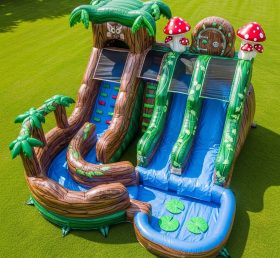 T8-5677 Magic Forest Theme Inflatable Water Slide