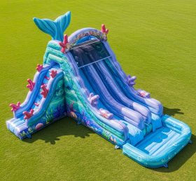 T8-5682 Mermaid Theme Inflatable Water Slide