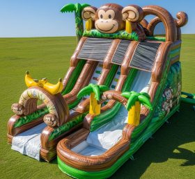 T8-5688 Monkey Theme Inflatable Water Slide