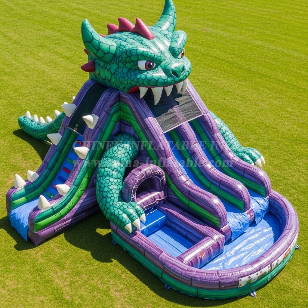 T8-5700 Monster Theme Inflatable Water Slide