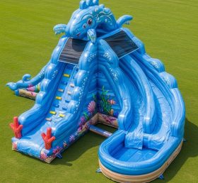 T8-5705 Ocean Theme Inflatable Water Slide