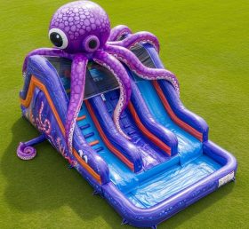 T8-5715 Octopus Theme Inflatable Water Slide