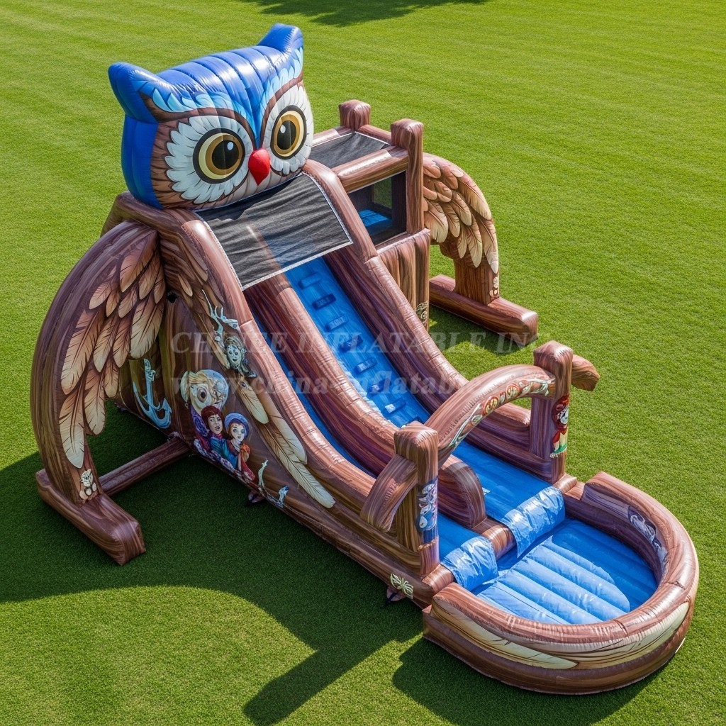 T8-5722 Owl Theme Inflatable Water Slide