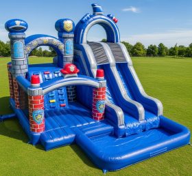 T8-5763 Police Station Theme Inflatable Water Slide