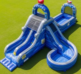 T8-5768 Police Station Theme Inflatable Water Slide