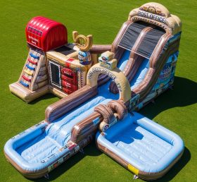 T8-5769 Post Office Theme Inflatable Water Slide