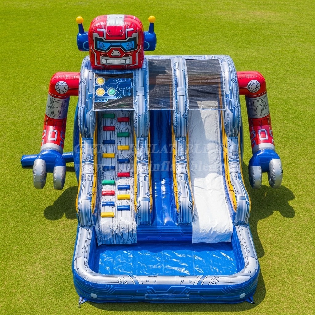 T8-5785 Robot Theme Inflatable Water Slide