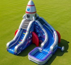 T8-5790 Rocket Theme Inflatable Water Slide