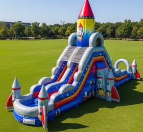 T8-5792 Rocket Theme Inflatable Water Slide