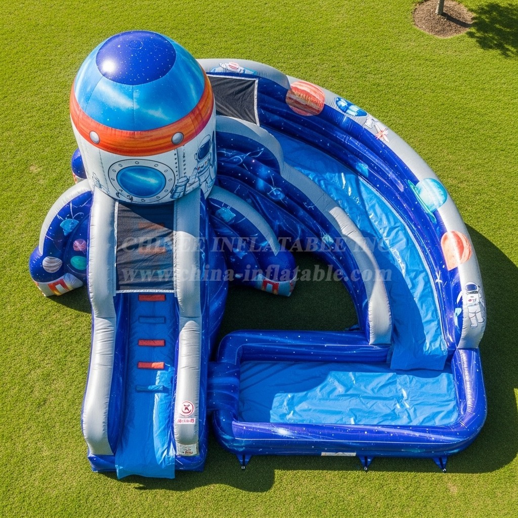 T8-5817 Space Theme Inflatable Water Slide