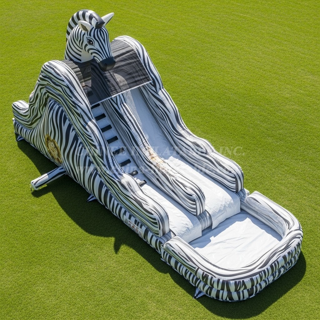 T8-5901 Zebra Theme Inflatable Water Slide