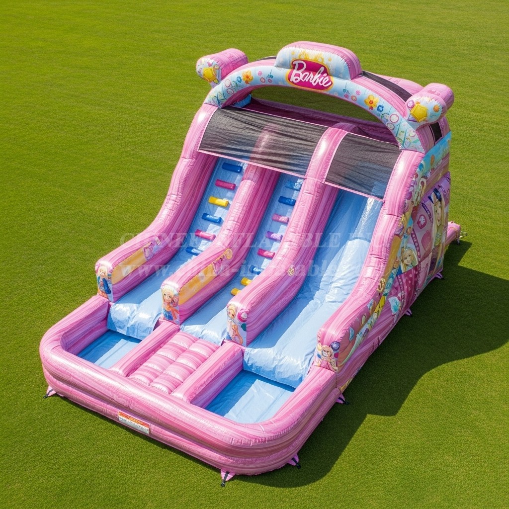 T8-7133 Barbie Theme Inflatable Water Slide
