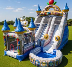T8-7146 Beauty and the Beast Theme Inflatable Water Slide