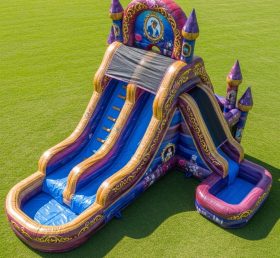 T8-7152 Beauty and the Beast Theme Inflatable Water Slide