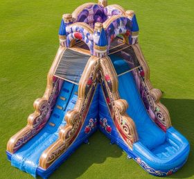 T8-7154 Beauty and the Beast Theme Inflatable Water Slide