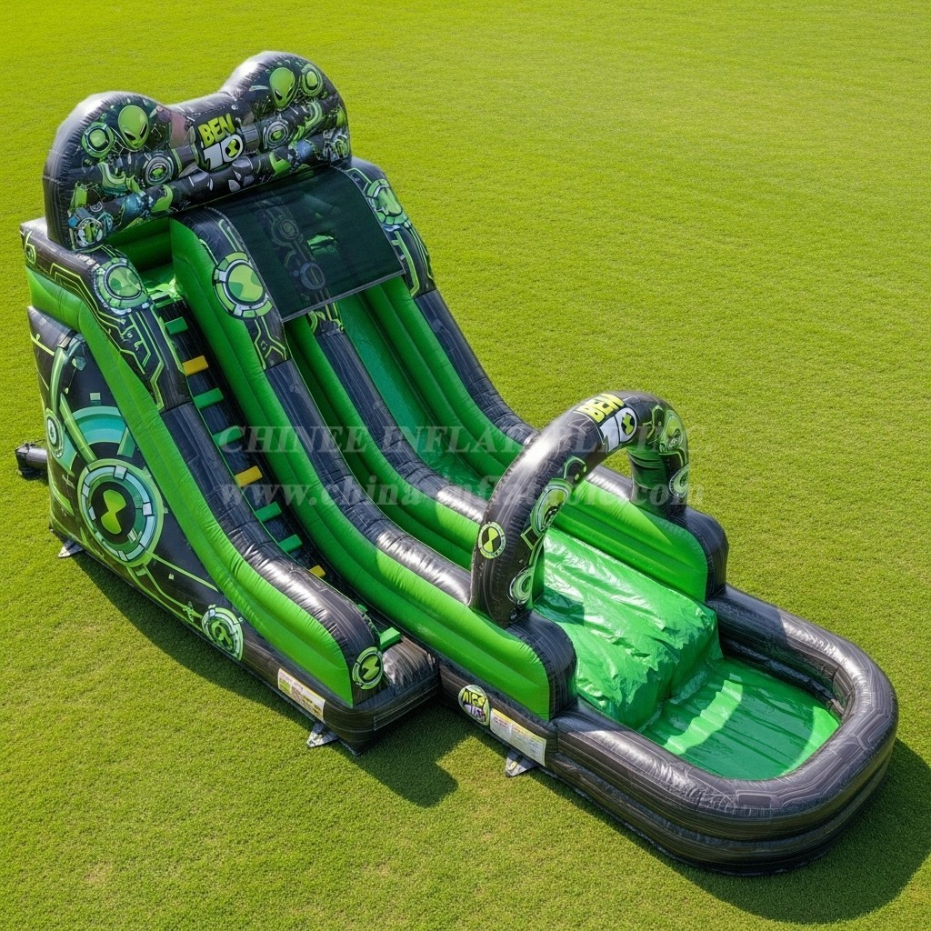 T8-7155 Ben 10 Theme Inflatable Water Slide