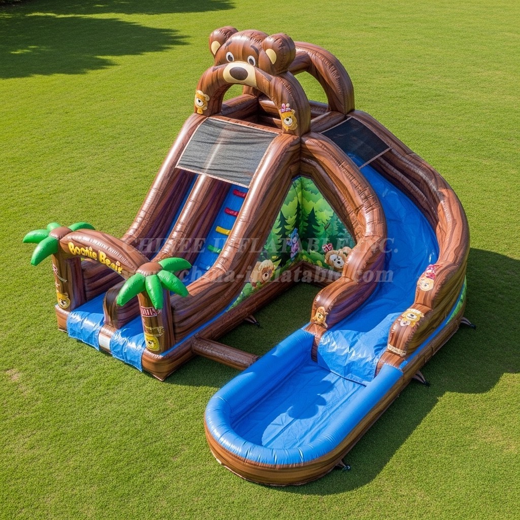 T8-7179 Boonie Bears Theme Inflatable Water Slide