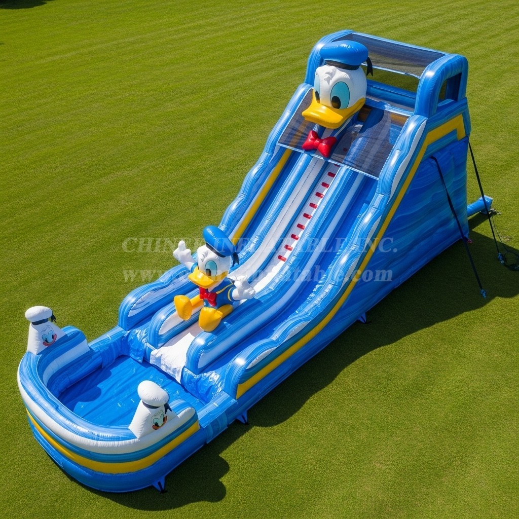 T8-7211 Donald Duck Theme Inflatable Water Slide