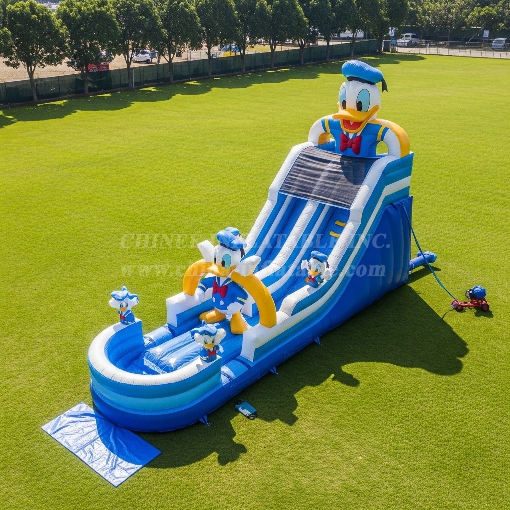 T8-7215 Donald Duck Theme Inflatable Water Slide