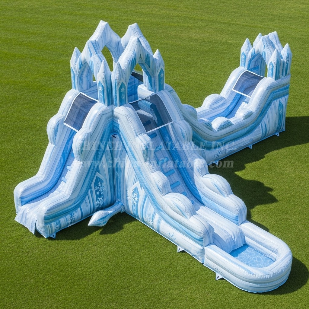 T8-7232 Frozen Theme Inflatable Water Slide