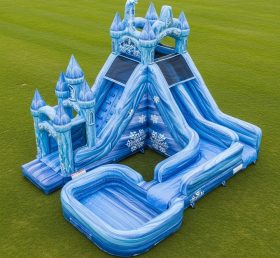 T8-7235 Frozen Theme Inflatable Water Slide