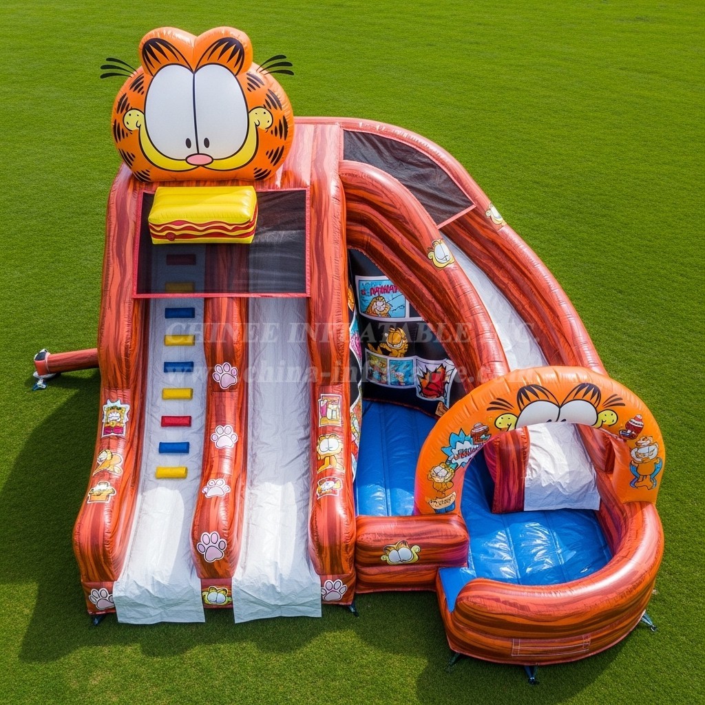 T8-7236 Garfield Theme Inflatable Water Slide