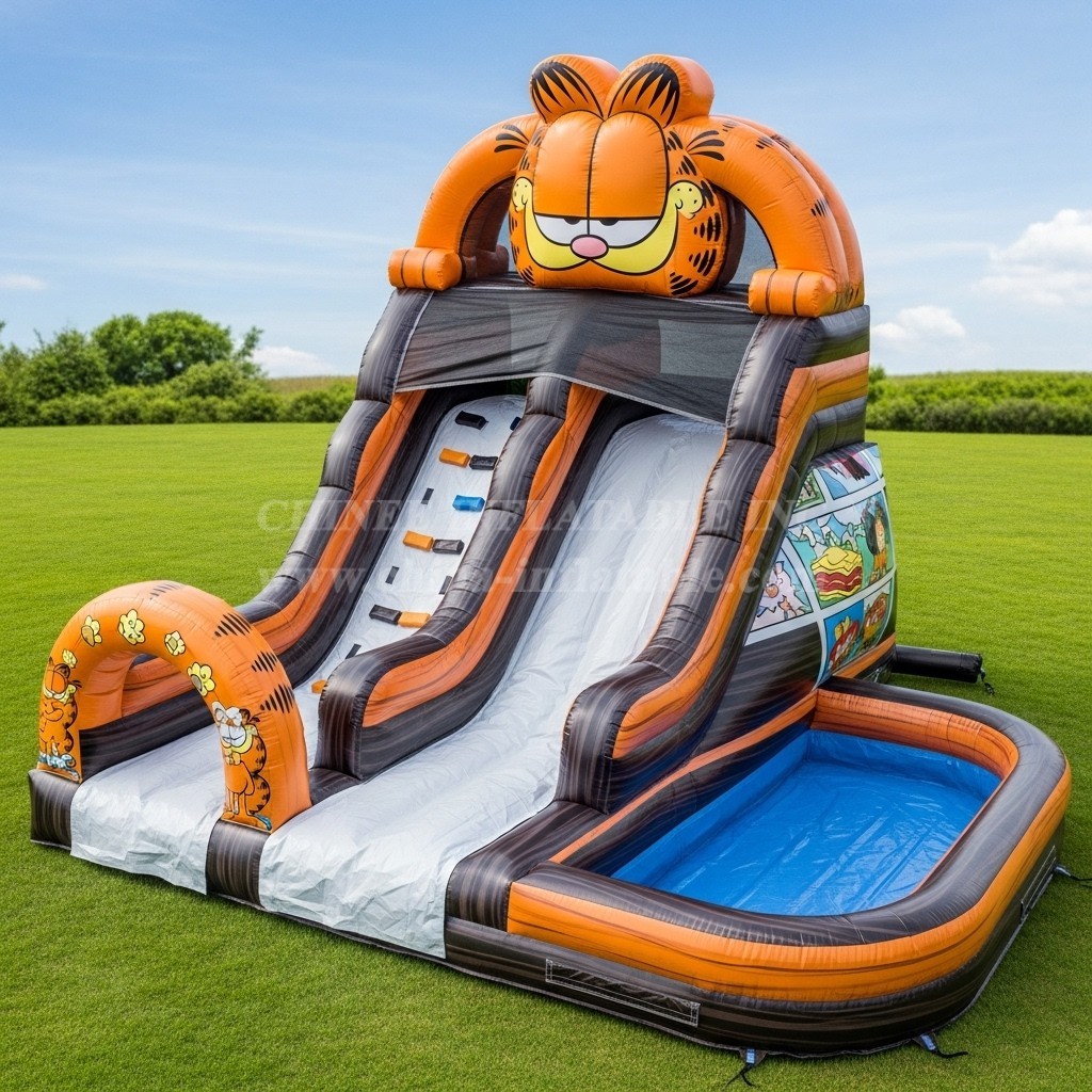 T8-7242 Garfield Theme Inflatable Water Slide