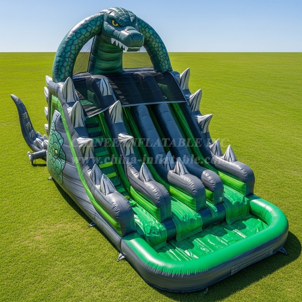 T8-7251 Godzilla Theme Inflatable Water Slide