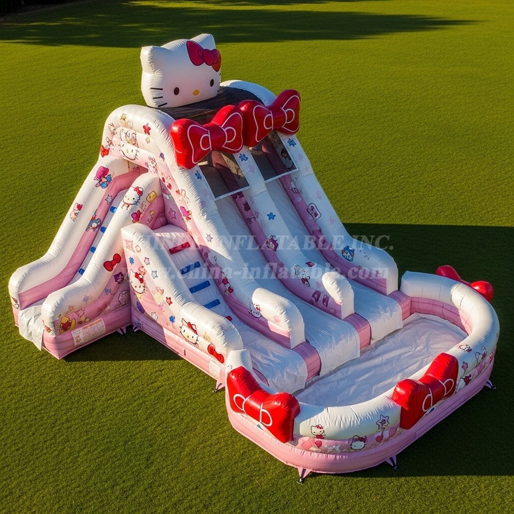 T8-7260 Hello Kitty Theme Inflatable Water Slide
