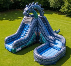 T8-7266 How to Train Your Dragon Theme Inflatable Water Slide